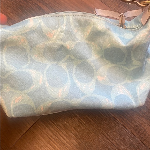 Coach Blue and Pink Patterned Bag - Picture 7 of 17